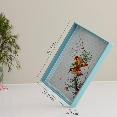 Birds Wooden Rectangular Serving Tray Large